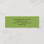 Mini-Mini-Mini für das Green Earth-Logo | Öko Beru Mini Visitenkarte (Rückseite)