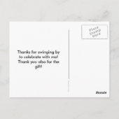 Mini Miniature Golf Geburtstag Vielen Dank Postkarte (Rückseite)