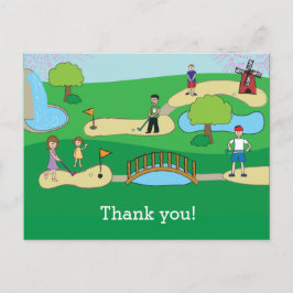 Mini Miniature Golf Geburtstag Vielen Dank Postkarte
