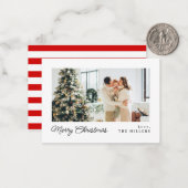 MINI Minimalistisch Classic Frohe Weihnachten Mitteilungskarte (Vorderseite/Rückseite Beispiel)