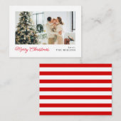 MINI Minimalistisch Classic Frohe Weihnachtskarte Mitteilungskarte (Vorne/Hinten)