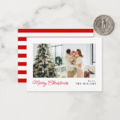 MINI Minimalistisch Classic Frohe Weihnachtskarte Mitteilungskarte (Vorderseite/Rückseite Beispiel)