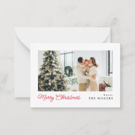 MINI Minimalistisch Classic Frohe Weihnachtskarte Mitteilungskarte