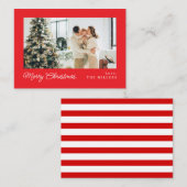 MINI Minimalistisch Classic Frohe Weihnachtskarte Mitteilungskarte (Vorne/Hinten)