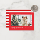 MINI Minimalistisch Classic Frohe Weihnachtskarte Mitteilungskarte (Vorderseite/Rückseite Beispiel)