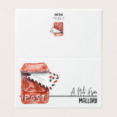 Mini-Mitteilungskarten Personalisiert mit Ihrem Na Visitenkarten (Außenseite Aufgefaltet)