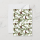 Mini Modern Arch Winter Pine Cone Frohe Weihnachte Mitteilungskarte (Rückseite)