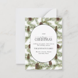 Mini Modern Arch Winter Pine Cone Frohe Weihnachte Mitteilungskarte