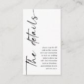 Mini Modern Calligraphy QR Code Hochzeitdetails Begleitkarte (Vorderseite)