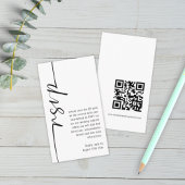 Mini Modern Calligraphy QR Code Wedding RSVP Begleitkarte