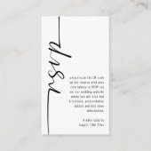 Mini Modern Calligraphy QR Code Wedding RSVP Begleitkarte (Vorderseite)