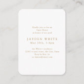 Mini Modern Chic Script Foto Abschluss laden Begleitkarte (Rückseite)