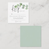 MINI Modern Eucalyptus Wedding RSVP Umschließungen Mitteilungskarte (Vorne/Hinten)