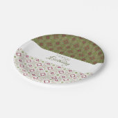 Mini Modern Gemustert Pappteller (Schrägansicht)