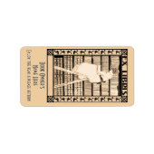 Mini Modern Vintage Buchzeichen Personalisiert Adressaufkleber (Vorne)