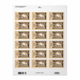 Mini Modern Vintage Buchzeichen Personalisiert Adressaufkleber