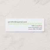 Mini moderne Microdot Apfelgrün Visitenkarte (Rückseite)