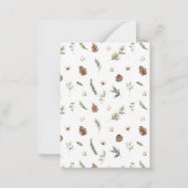 Mini Monogram Cotton Floral Wreath Frohe Weihnacht Mitteilungskarte (Rückseite)