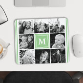 Mini Monogram Family Foto Collage Mousepad