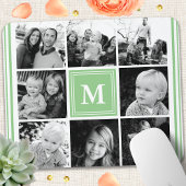 Mini Monogram Family Foto Collage Mousepad