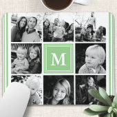 Mini Monogram Family Foto Collage Mousepad