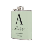 Mini Monogram Personalisiert Bridesmaid Hip Flask Flachmann (Links)