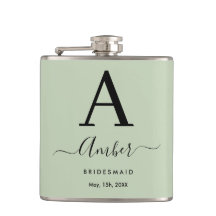 Mini Monogram Personalisiert Bridesmaid Hip Flask