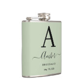 Mini Monogram Personalisiert Bridesmaid Hip Flask Flachmann (Rechts)