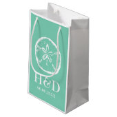 Mini-Monogramm-Geschenktüten und Dollar-Gastgesche Kleine Geschenktüte (Rückseite Schrägansicht)