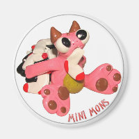 Mini Mons "Sock Monster" Magnet