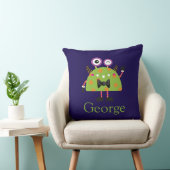 Mini Monster, blau grün, Kinder, Kinder Kissen (Stuhl )