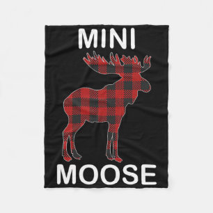 Mini Moose Red Kariert Buffalo Matching Family Paj Fleecedecke