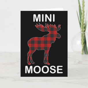 Mini-Moose rote karierte Buffalo passende Familien Karte