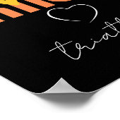 Mini-Motivation mit Gelb auf schwarzer Typografie Poster (Ecke)