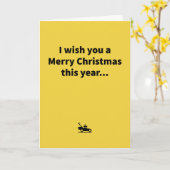 Mini Mower - Merry Christmas Karte (Gelbe Blume)