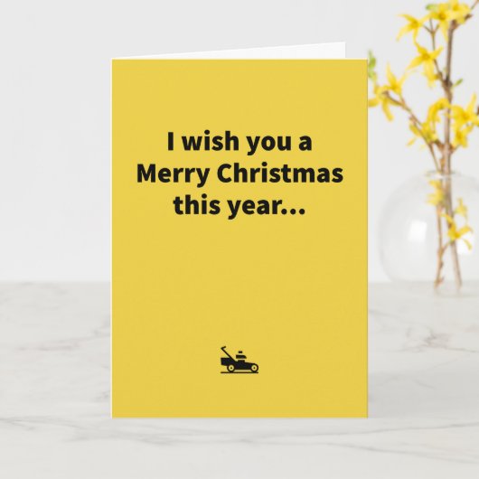 Mini Mower - Merry Christmas Karte (Gelbe Blume)