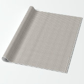 Mini-Mulch-Braun-Gingham-Karomuster auf Weiß Geschenkpapier (Ungerollt)