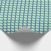Mini Navy Blue Marokkanisches Quatrefolienmuster # Geschenkpapier (Ecke)