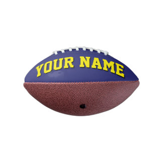 Mini NAVY BLUE UND YELLOW Personalisiert Football