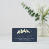 Mini Navy Snowberry+Eucalyptus Wedding Online UAWG Begleitkarte (Stehend Vorderseite)