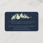 Mini Navy Snowberry+Eucalyptus Wedding Online UAWG Begleitkarte (Vorderseite)