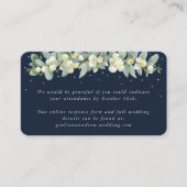 Mini Navy Snowberry+Eucalyptus Wedding Online UAWG Begleitkarte (Vorderseite)
