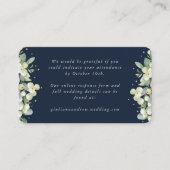 Mini Navy Snowberry+Eucalyptus Wedding Online UAWG Begleitkarte (Vorderseite)