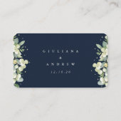 Mini Navy Snowberry+Eucalyptus Wedding Online UAWG Begleitkarte (Rückseite)