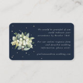 Mini Navy Snowberry+Eucalyptus Wedding Online UAWG Begleitkarte (Vorderseite)
