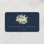Mini Navy Snowberry+Eucalyptus Wedding Online UAWG Begleitkarte (Rückseite)