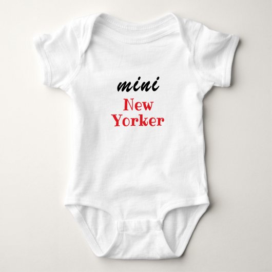 Mini New Yorker, Baby Geschenk, Mädchen, Junge, Un Baby Strampler (Vorderseite)