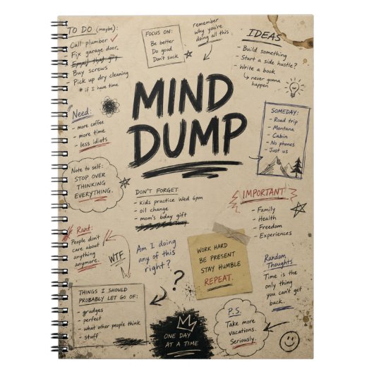 Mini-Notizbuch für Gedanken-Dump Notizblock (Vorderseite)