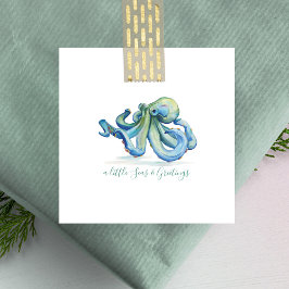 Mini Octopus Christmas Mitteilungskarte