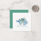 Mini Octopus Christmas Mitteilungskarte (Vorderseite/Rückseite Beispiel)